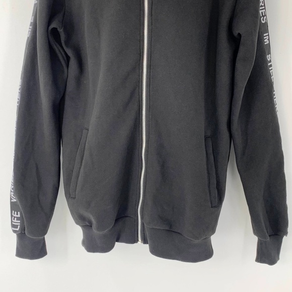 LVISH Men Sweatshirt Full Zip Black Pockets Sz XL - Picture 4 of 13